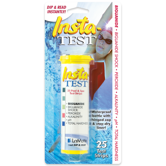 Insta-Test, Biguanide, Biguanide Shock, Peroxide, Alkalinity, pH, Total Hardness Test Strips